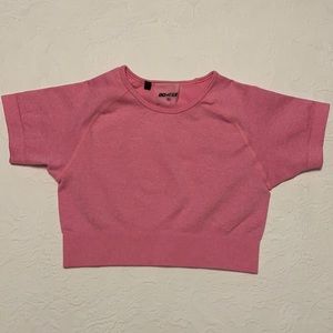 Bo + Tee Determined Seamless Crop Top Pink
